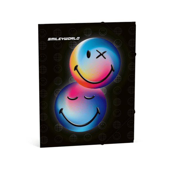 Smiley World Virtual Imagination Elastomap A4 Smiley Black/blue
