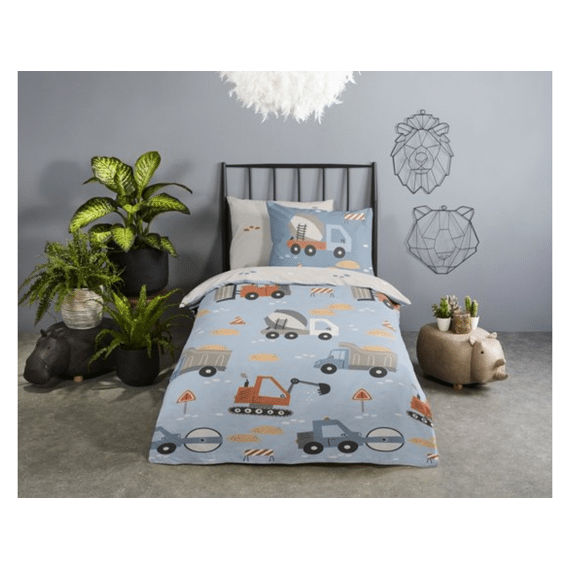 Goodmorning Dekbedovertrek 140x220 + 60x70cm Mack Blauw