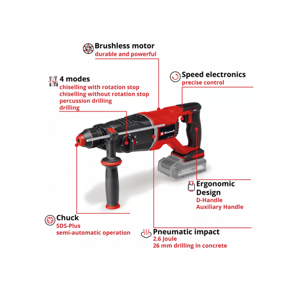 Einhell Accu Boorhamer Tp-hd 18-26d Power X-change