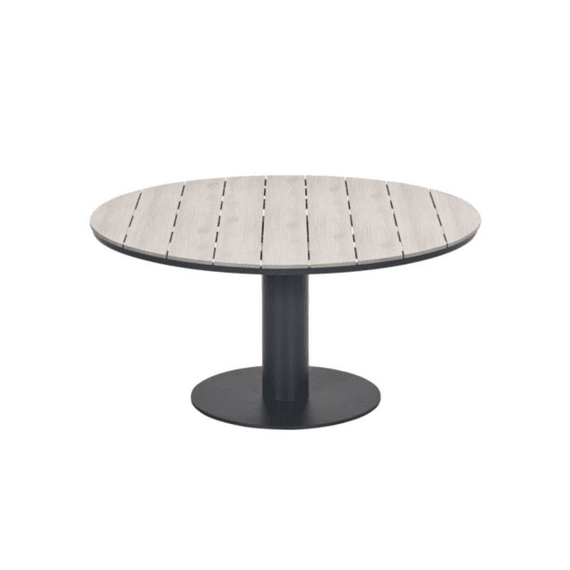 Newton Tafel D150cm Carbon Black/light Teak Vironwood