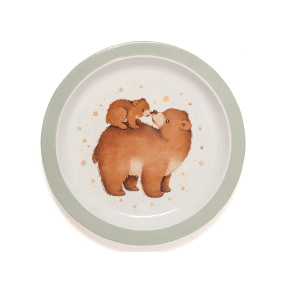 Petit Monkey Melamine Bord Bear And Stars