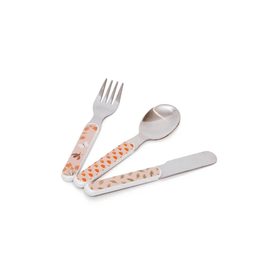 Petit Monkey Bestekset Animal Craddle Pink