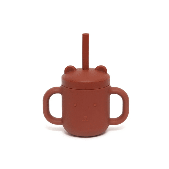 Petit Monkey Drinkbeker Met Rietje Baked Clay