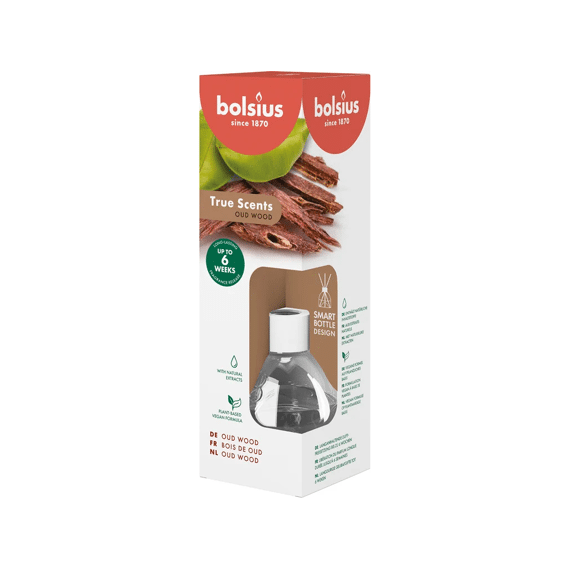 Geurstokjes 60ml We True Scents Oud Wood