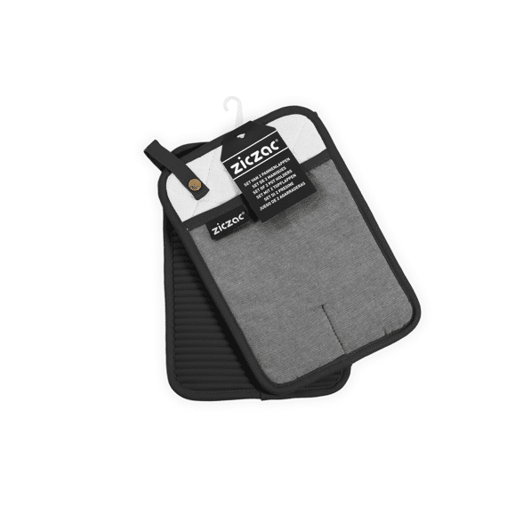 Tiseco Pannenlap Silo 18x25.5cm Zwart Set/2