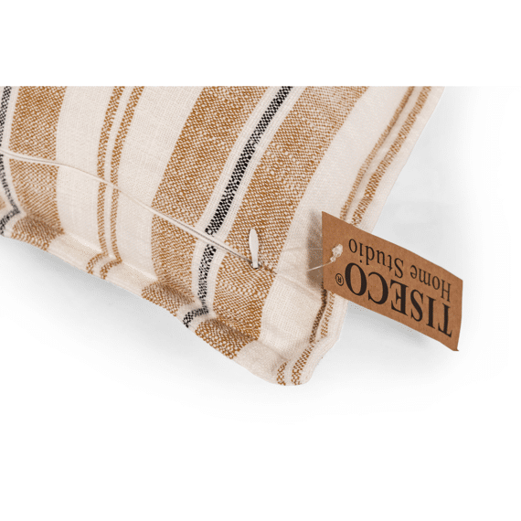 Tiseco Streep Kussen Indira 45x45cm Zand