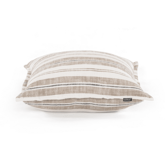 Tiseco Streep Kussen Indira 45x45cm Taupe