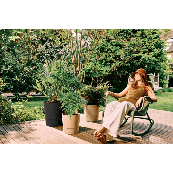 Elho Foss Rond 35cm Paddenstoel Beige