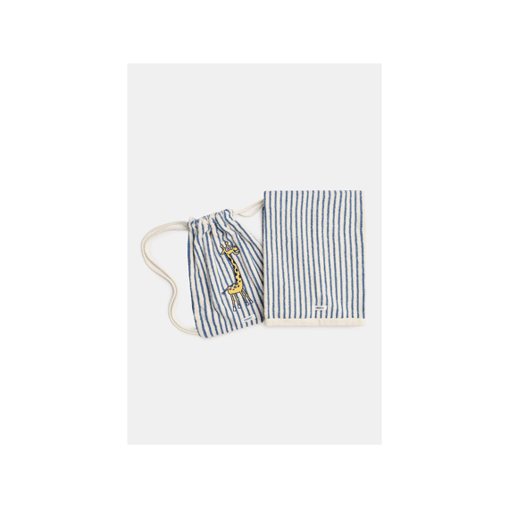 Woody Handdoek Donkerblauwe Streep 70x140cm