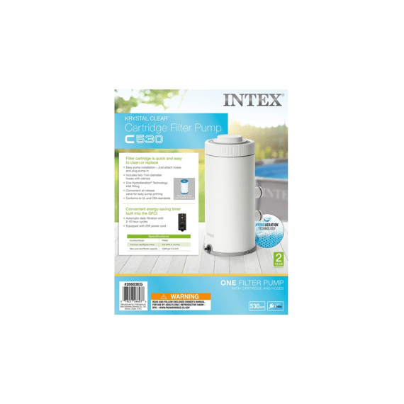 Intex 26604gn Filterpomp C600 2006l/h 12v