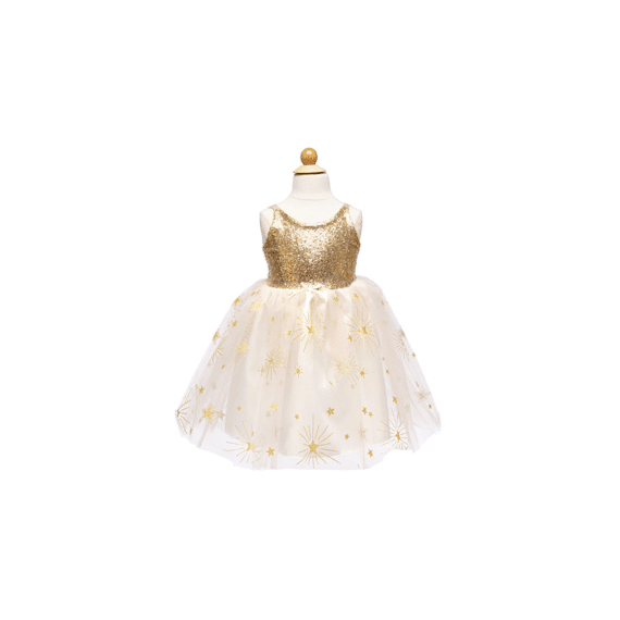 Verkleedjurk Golden Glam Party Dress 7-8 Jaar