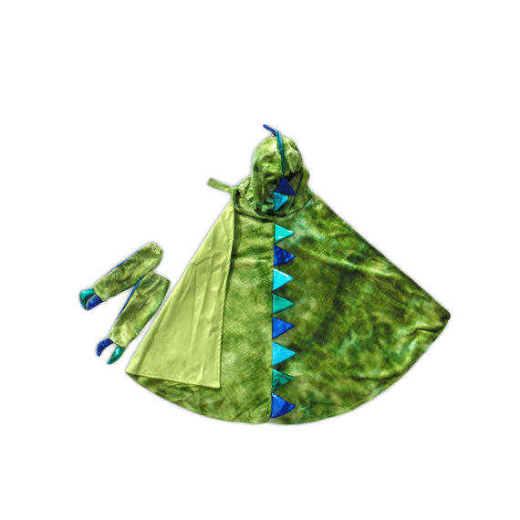 Verkleedkostuum Cape Draak Met Klauwen Groen 5-6 Jaar