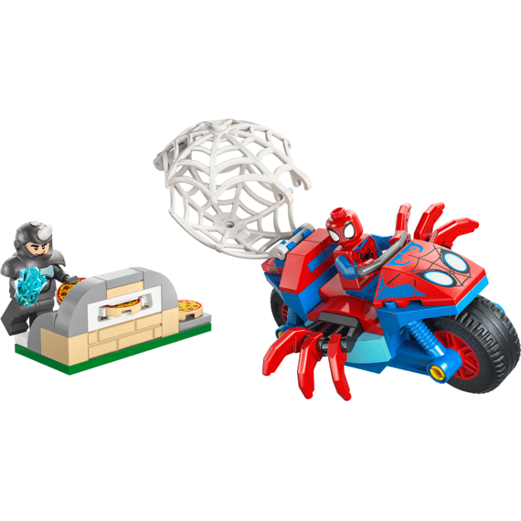 Lego Spidey Op Zijn Motor Vs. Rhino 11206