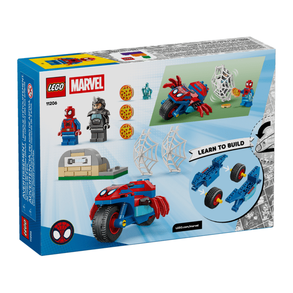Lego Spidey Op Zijn Motor Vs. Rhino 11206