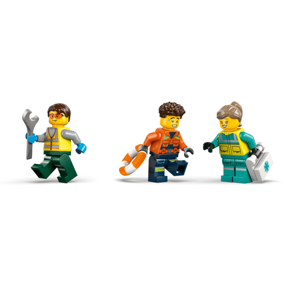 Lego City Great Vehicles Vliegtuig, Servicewagen En Hovercraft Remix 60505