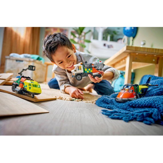 Lego City Great Vehicles Vliegtuig, Servicewagen En Hovercraft Remix 60505