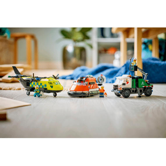 Lego City Great Vehicles Vliegtuig, Servicewagen En Hovercraft Remix 60505