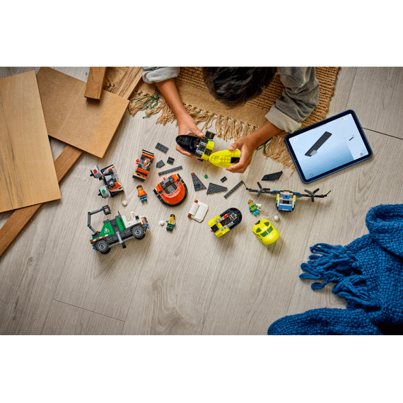 Lego City Great Vehicles Vliegtuig, Servicewagen En Hovercraft Remix 60505