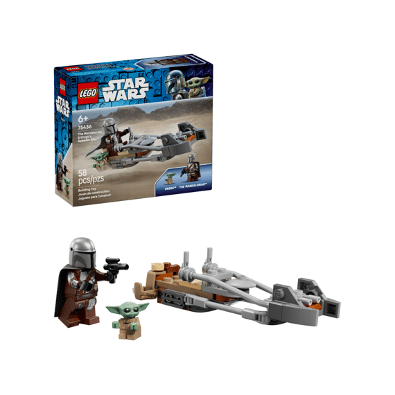 Lego Star Wars De Mandalorian En Grogus Speederbike 75436