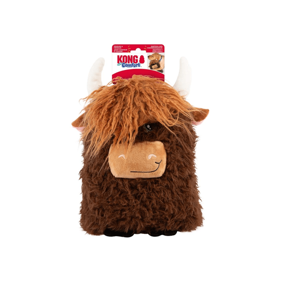 Kong Comfort Jumbo Highland Cow Xl-15x20x37cm Gemengde Kleuren
