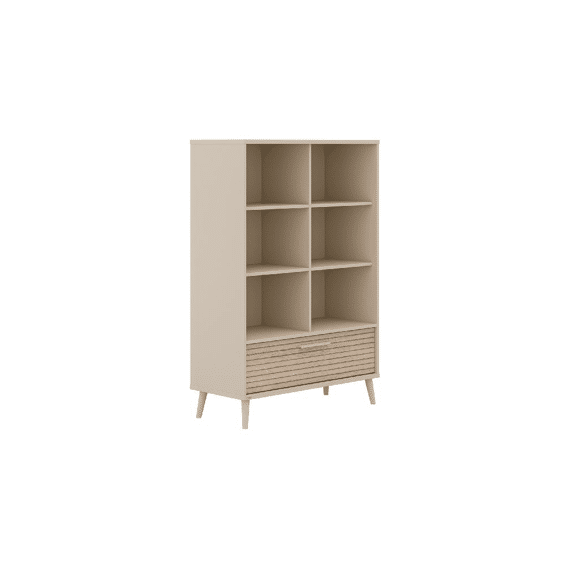 Paidi Eefje Boekenkast 6 Vakken/1 Lade Cashmere Beige/groovy Oak