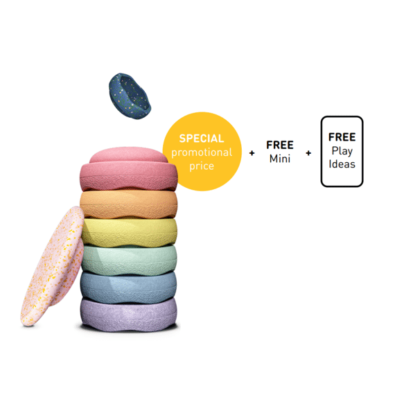 Stapelstein Spring Special Rainbow Set Pastel