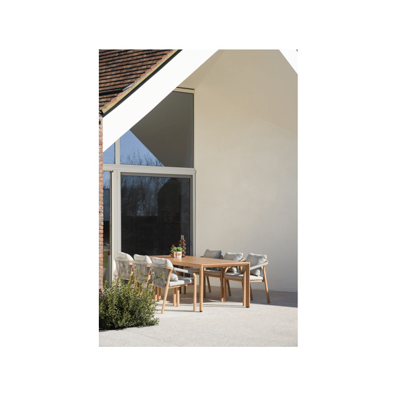 Monti Dining Stoel Light Teak Look/rope Sand/kussen Dark Sand