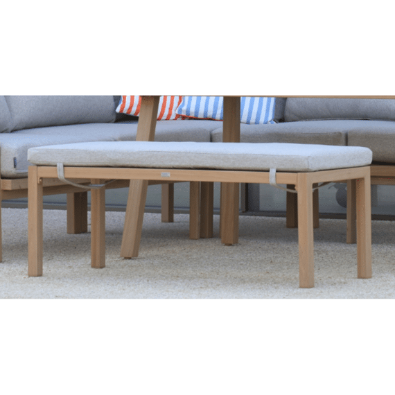 Monti Bank 120x45xh45cm Light Teaklook/kussen Dark Sand