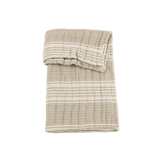 Meyco Deken Wieg 75x100 Tetra Jacquard Stripe Sand