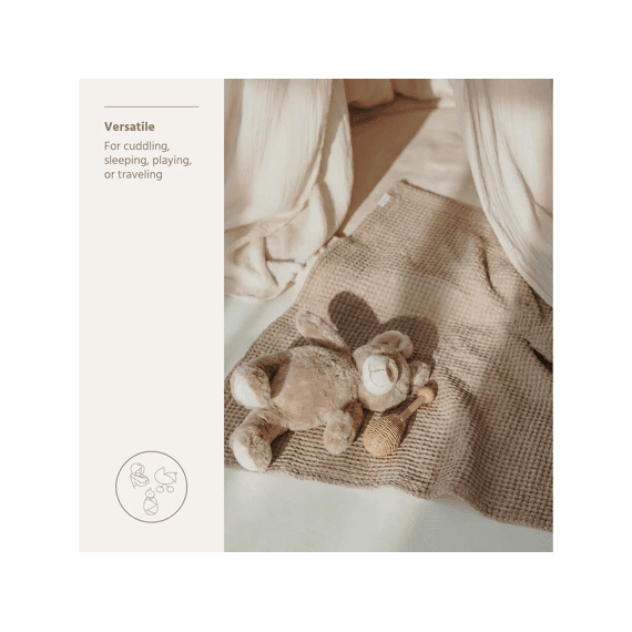 Meyco Deken Wieg 75x100 Waffle Cotton Taupe