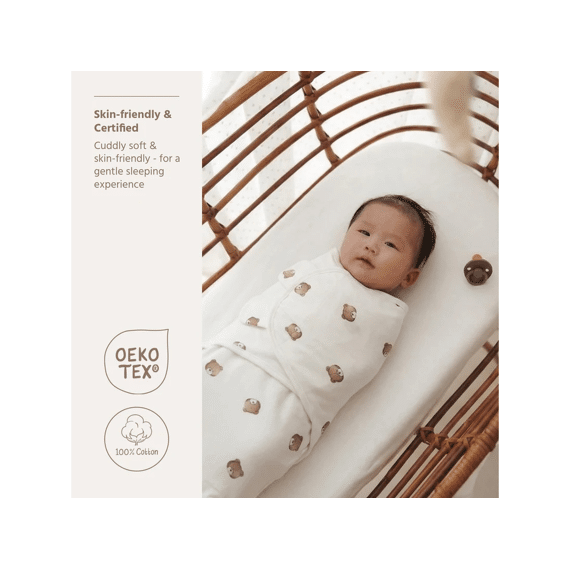 Meyco Inbakerdoek 0-3m Bear Multicolor Tog 1