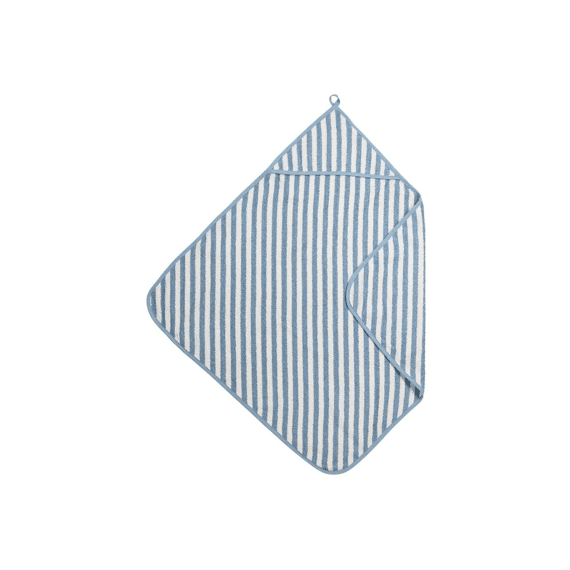 Meyco Badcape Badstof Jacquard Fat Stripe Jeans Blue
