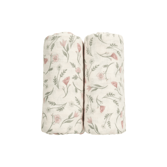 Meyco Swaddle Tetra 120x120 2-pack  Flower Multicolour