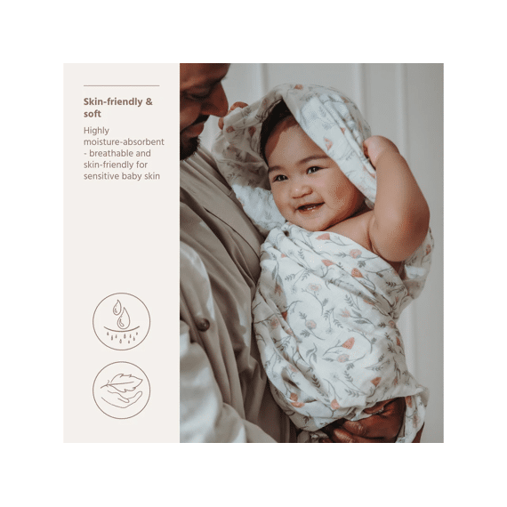 Meyco Swaddle Tetra 120x120 2-pack  Flower Multicolour