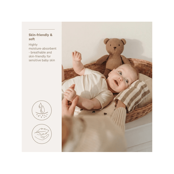 Meyco Tetra Washandjes 2-pack Fat Stripe Taupe