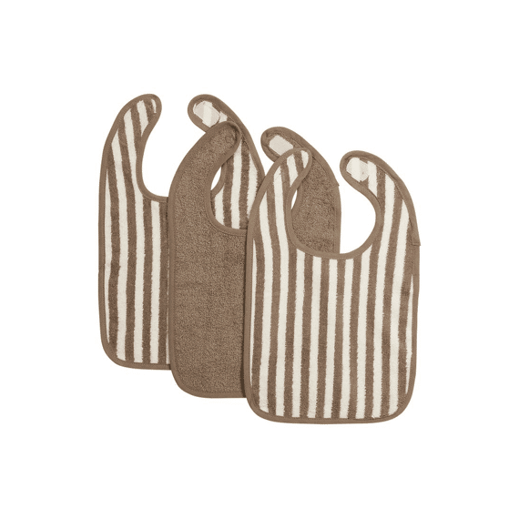 Meyco Slab 3-pack Badstof Jacquard Fat Stripe Taupe