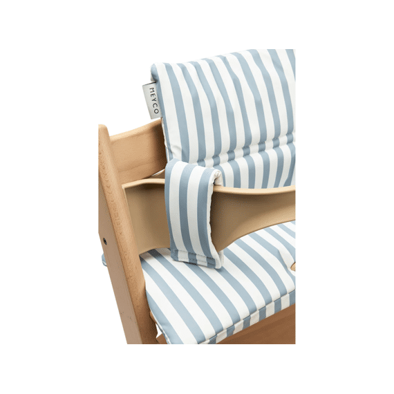 Meyco Stoelverkleiner Pvc Meegroeistoel Fat Stripe Jeans Blue