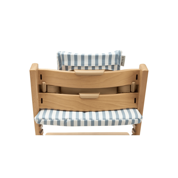 Meyco Stoelverkleiner Pvc Meegroeistoel Fat Stripe Jeans Blue