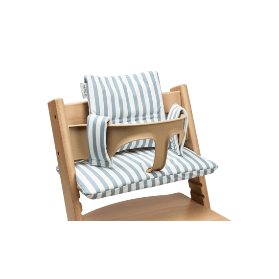 Meyco Stoelverkleiner Pvc Meegroeistoel Fat Stripe Jeans Blue