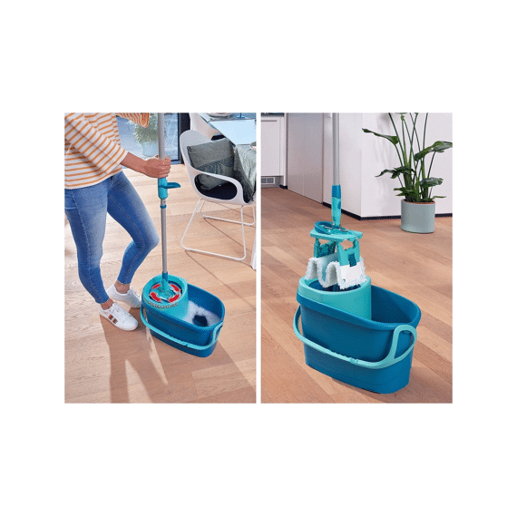 Leifheit Clean Twist M Ergo Set + Superduster Floor Doek