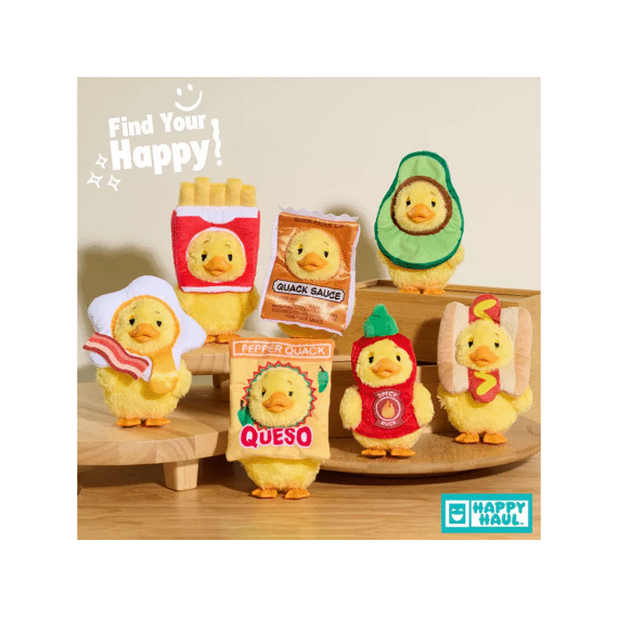 Just Play Happy Haul Sleutelhanger Clip-on Duckalooz Snack Quack Assortiment