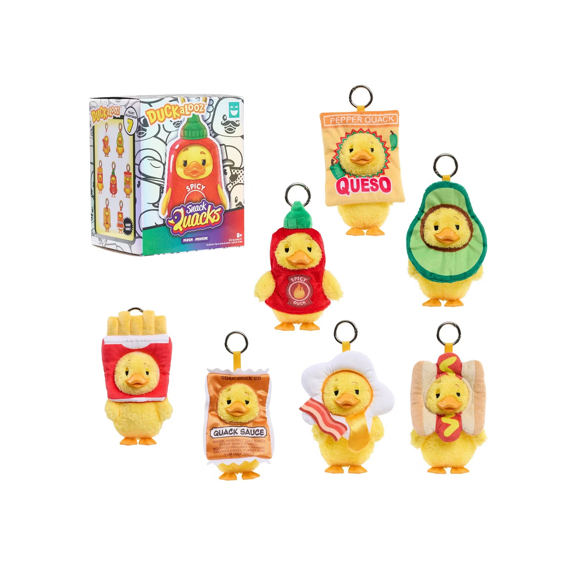 Just Play Happy Haul Sleutelhanger Clip-on Duckalooz Snack Quack Assortiment