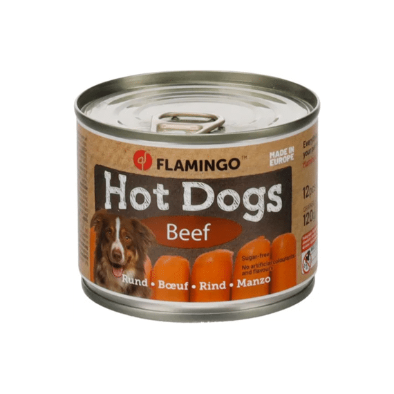 Flamingo Worstjes Mini In Blik Met Rund 120g