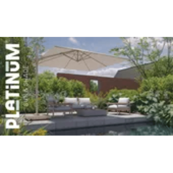 Platinum Parasol Challenger T2 Premium 2.6x3.5m Sandstone/champagne