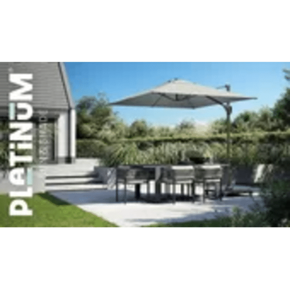 Platinum Parasol Voyager T1 2.5x2.5m Sandstone/ivoor
