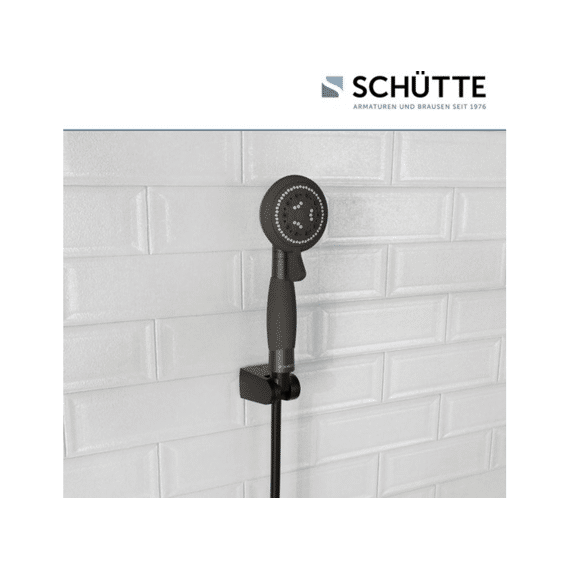 Schutte Douchehouder, Mat Zwart, Voor Wandmontage