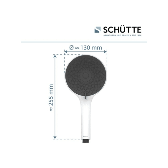 Schutte Capri Handdouche, Mat Wit/antraciet