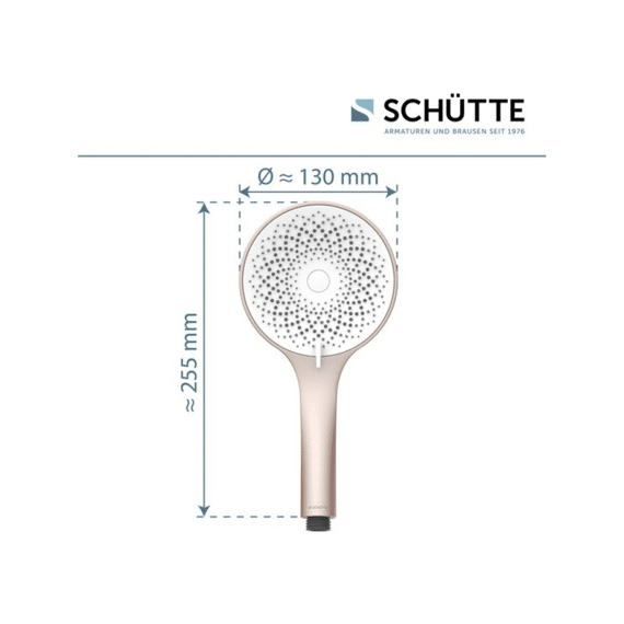 Schutte Capri Handdouche, Rosé Mat/wit