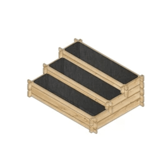 Solid Moestuin In Trapvorm 1000x1000x360mm