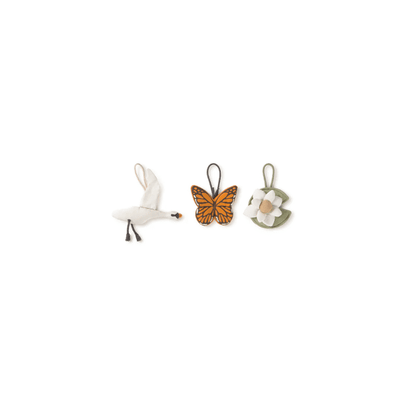 Lorena Canals Set Van 3 Rattle Toy Hangers Swan